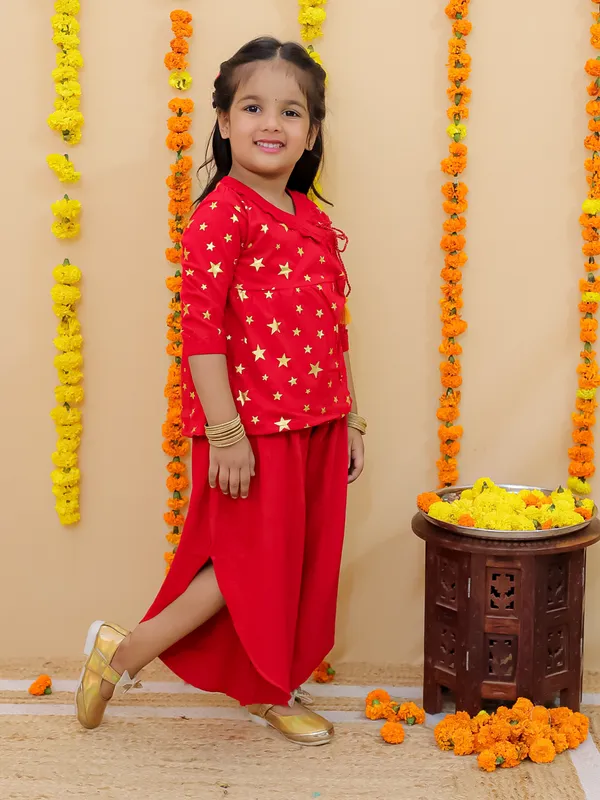 Red_Printed_Pure_Cotton_Angrakha_With_Harem