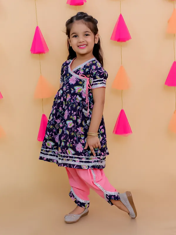 Pure_Cotton_Printed_Anrakha_With_Dhoti
