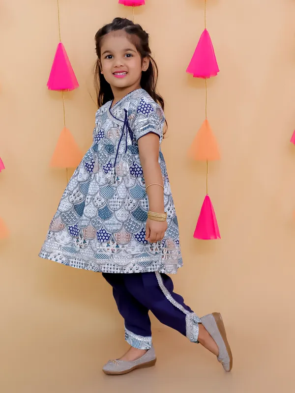 Pure_Cotton_Printed_Anrakha_With_Dhoti