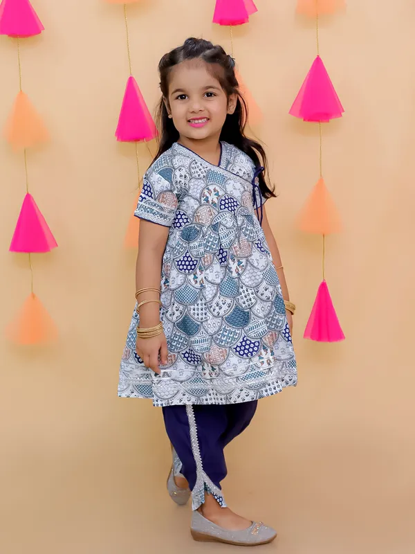 Pure_Cotton_Printed_Anrakha_With_Dhoti