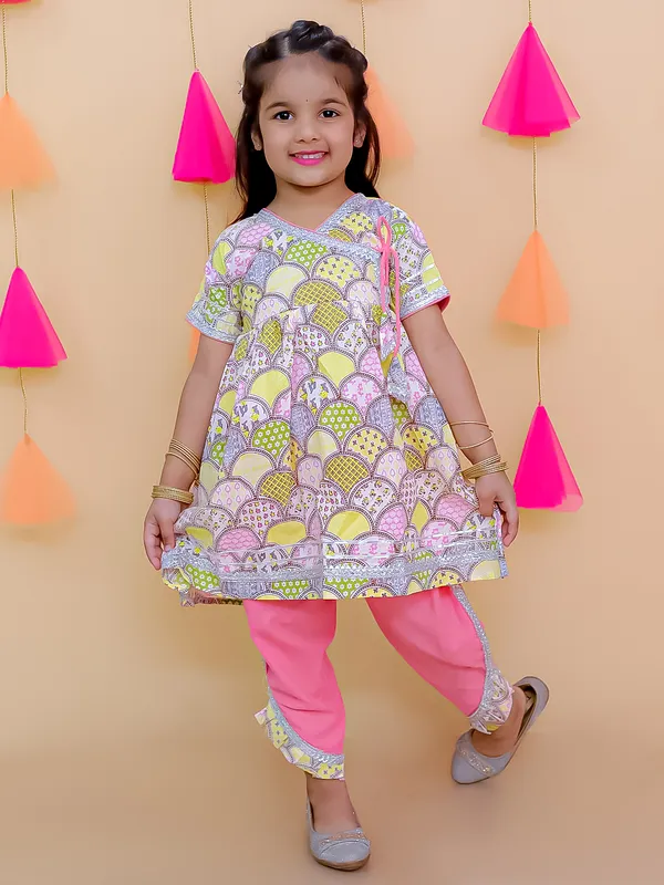 Pure_Cotton_Printed_Anrakha_With_Dhoti