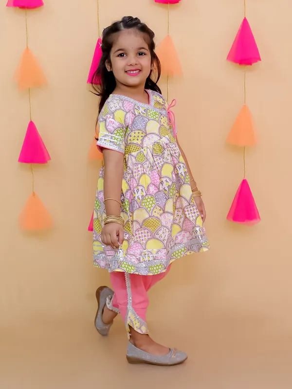 Pure_Cotton_Printed_Anrakha_With_Dhoti