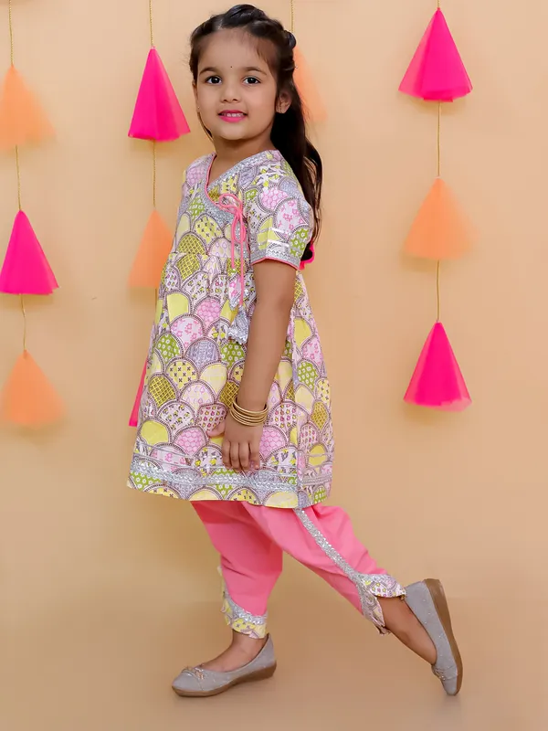 Pure_Cotton_Printed_Anrakha_With_Dhoti