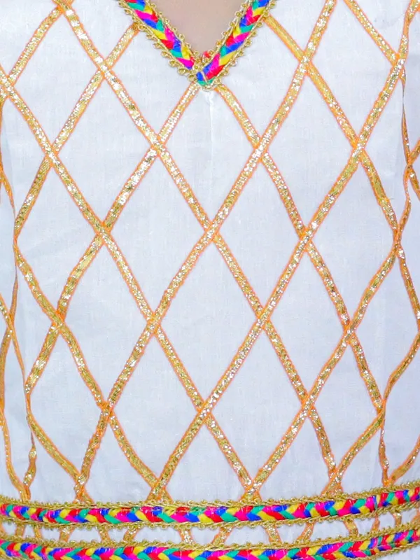 White_Pure_Cotton_Sleeveless_Embellished_Top_With_Palazzo