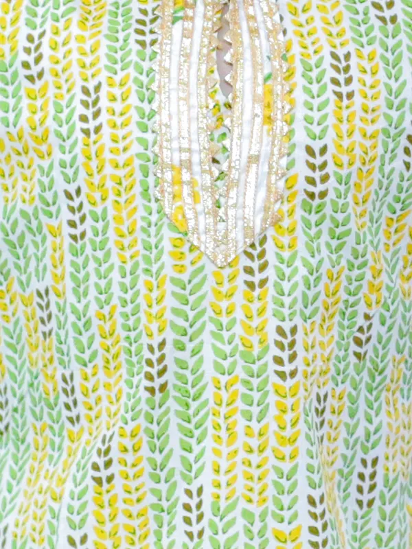 Yellow_Pure_Cotton_Printed_Kurti_With_Patiala