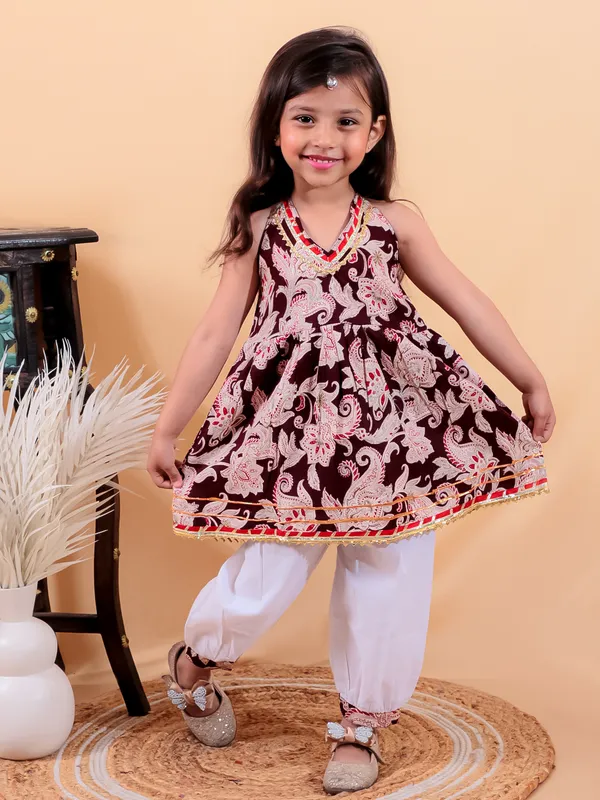 Maroon_Pure_Cotton_Sleeveless_Top_With_Pyjamas