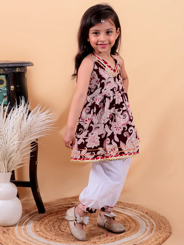 Maroon_Pure_Cotton_Sleeveless_Top_With_Pyjamas