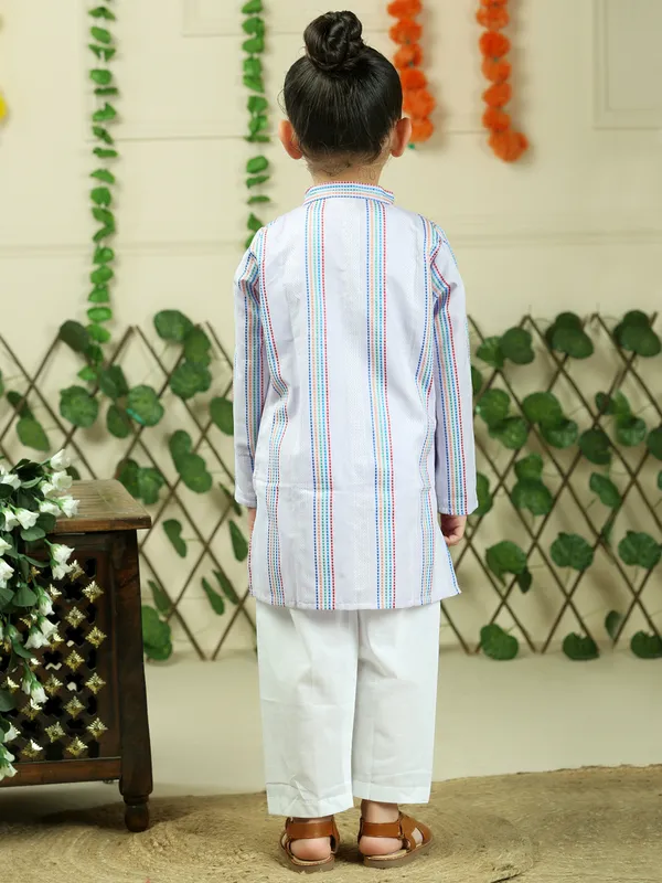 Purple_Cotton_Woven_Stripe_Kurta_With_Pyjamas