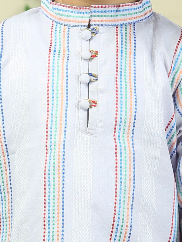 Purple_Cotton_Woven_Stripe_Kurta_With_Pyjamas