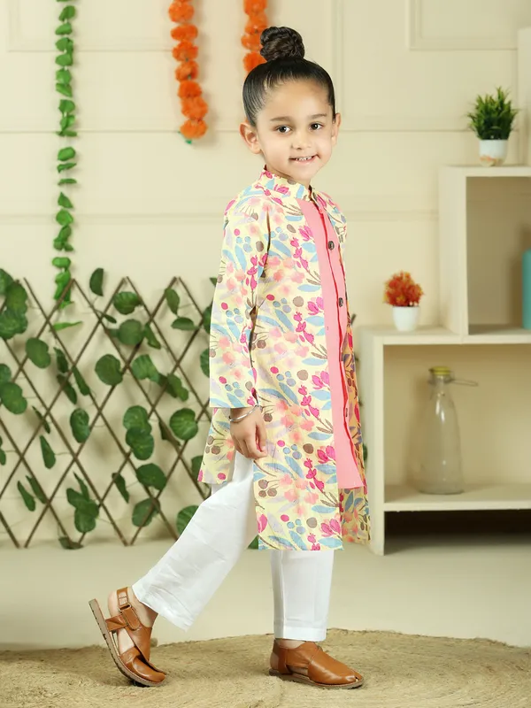 Red_Pure_Cotton_Floral_Print_Full_Sleeve_Kurta_With_Pyjamas