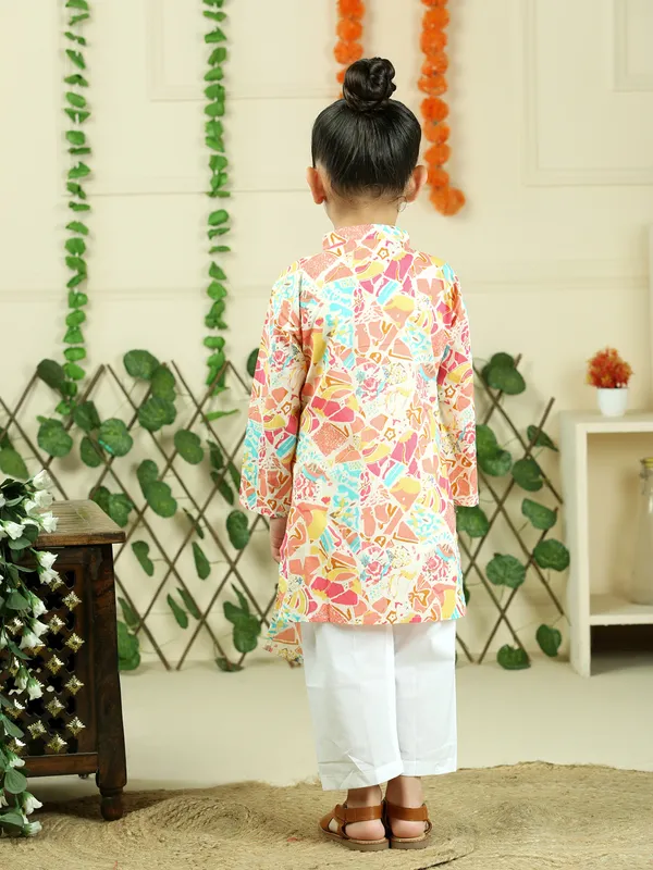 Turquoise_Green_Pure_Cotton_Floral_Print_Full_Sleeve_Kurta_With_Pyjamas
