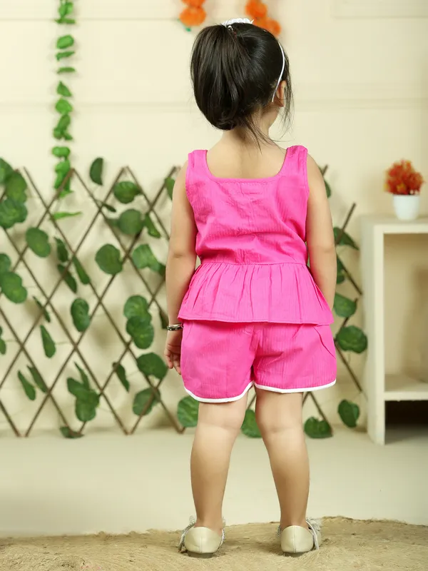 Pink_Pure_Cotton_Top_With_Shorts