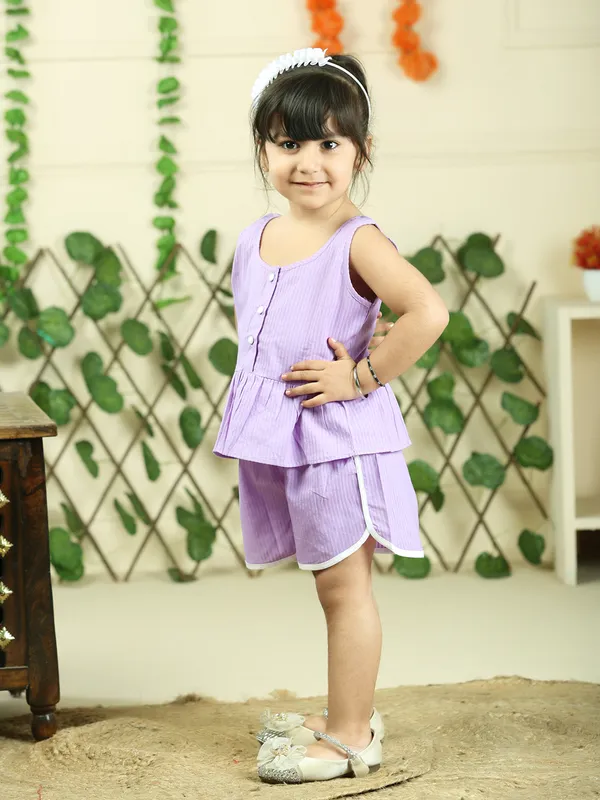 Purple_Pure_Cotton_Top_With_Shorts