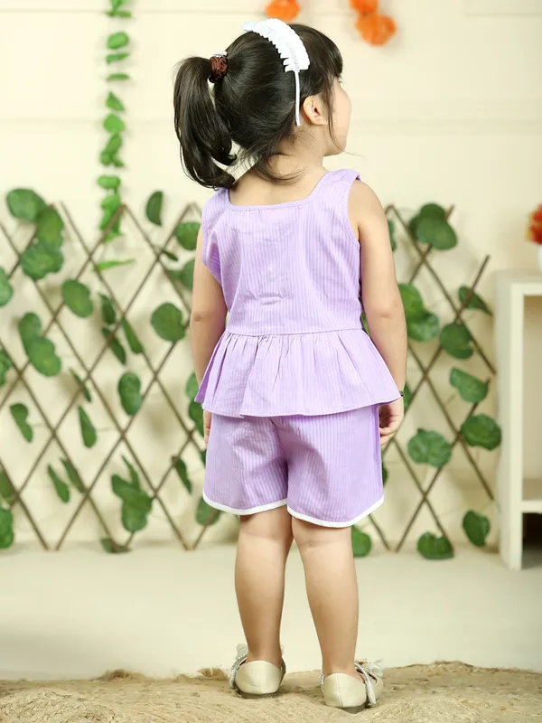 Purple_Pure_Cotton_Top_With_Shorts