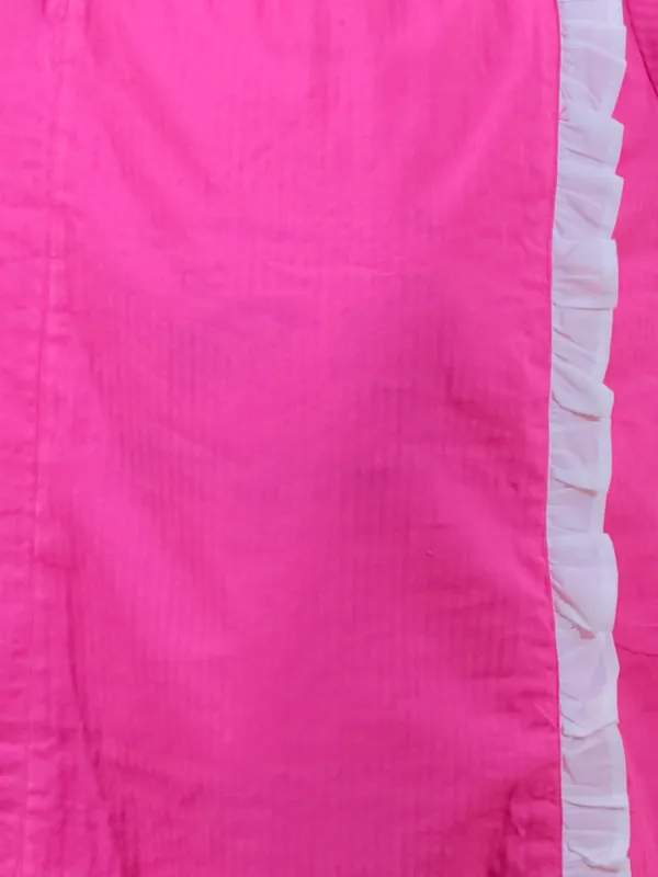 Pink_Pure_Cotton_One_Piece_Dress_Wirh_Frill