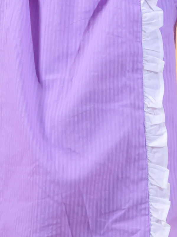 Purple_Pure_Cotton_One_Piece_Dress_With_Frill