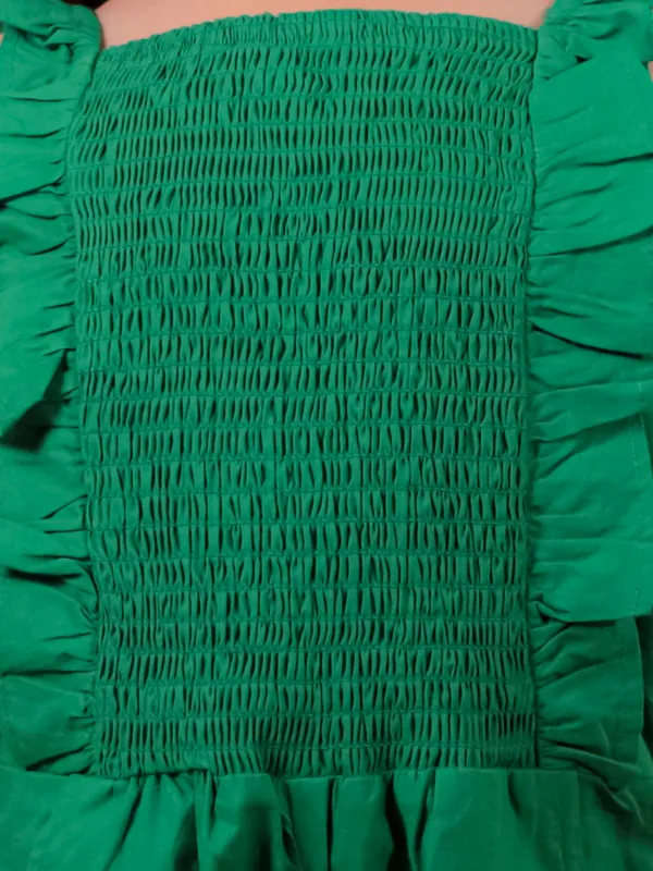 Green_Pure_Cotton_Jumpsuit_With_Smoking