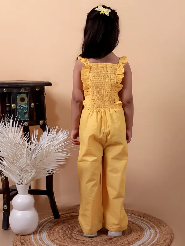 Yellow_Pure_Cotton_Jumpsuit_With_Smoking
