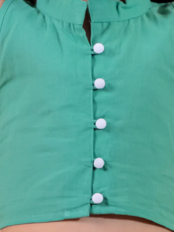 Green_Pure_Cotton_Crop_Top_And_Long_Skirt
