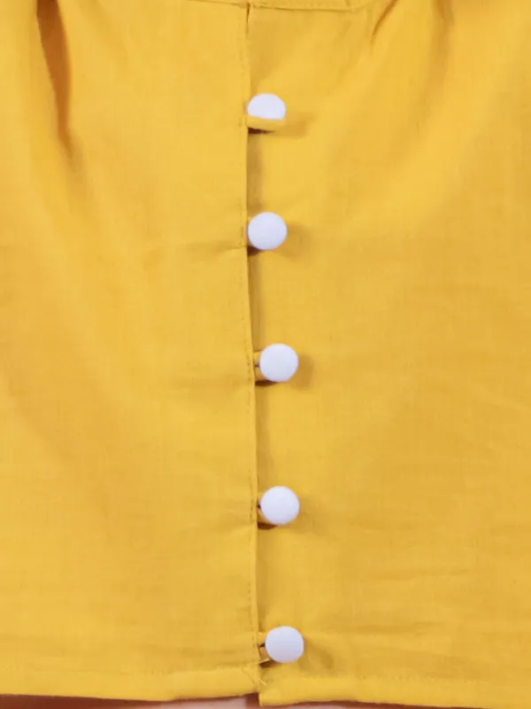 Yellow_Pure_Cotton_Crop_Top_And_Long_Skirt