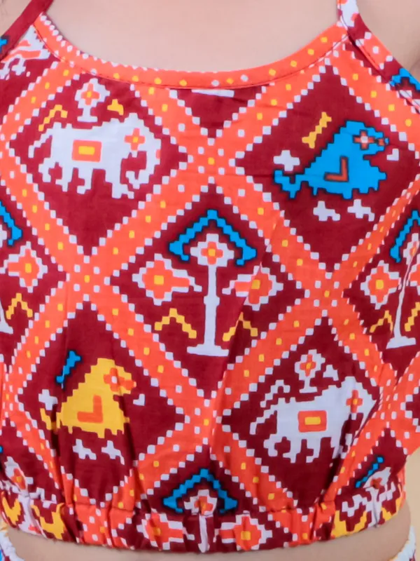Red_Printed_Pure_Cotton_Crop_Top_With_Adjuster_And_Pyjamas