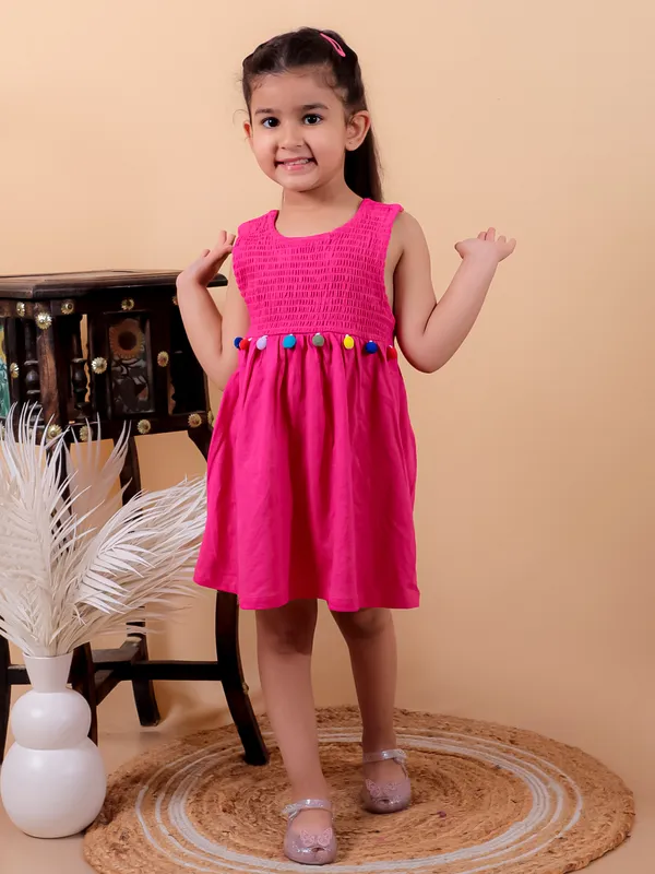 Pink_Cotton_Smoking_One_Piece_Frock