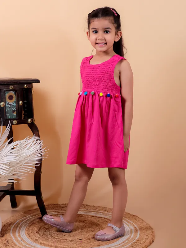 Pink_Cotton_Smoking_One_Piece_Frock