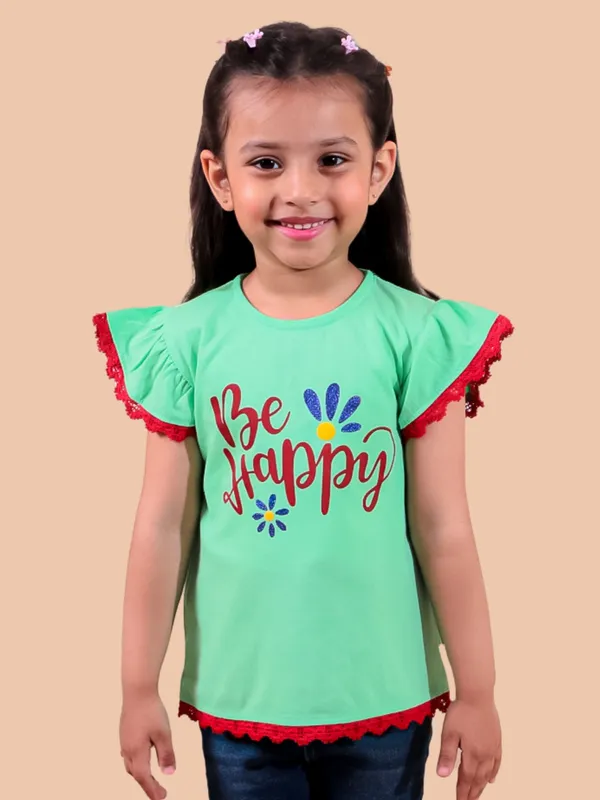 Green_Pure_Cotton_Girls_Top