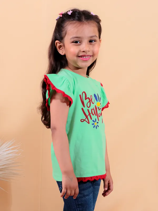 Green_Pure_Cotton_Girls_Top