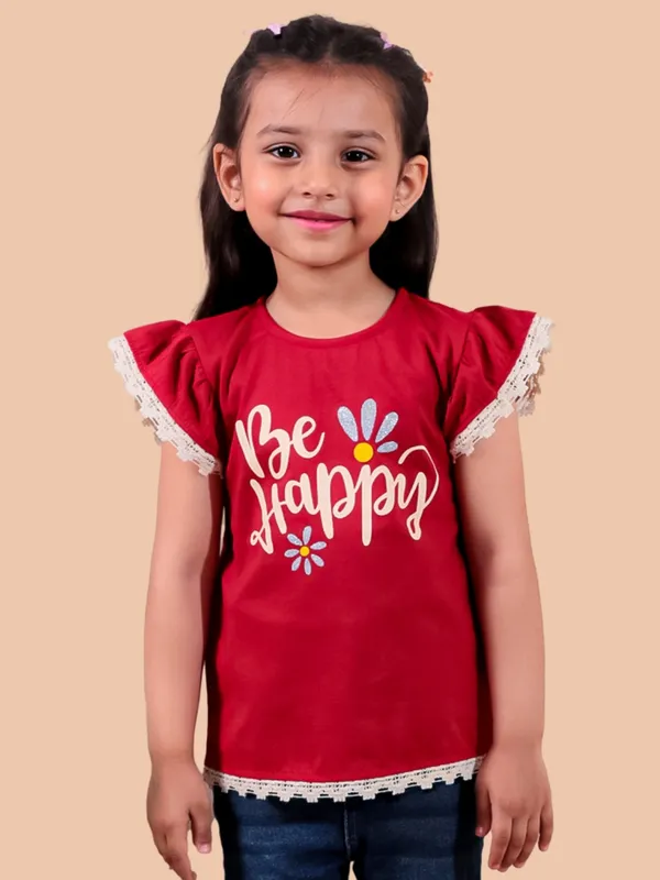 Maroon_Pure_Cotton_Girls_Top
