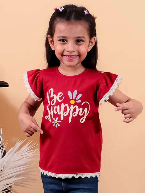 Maroon_Pure_Cotton_Girls_Top
