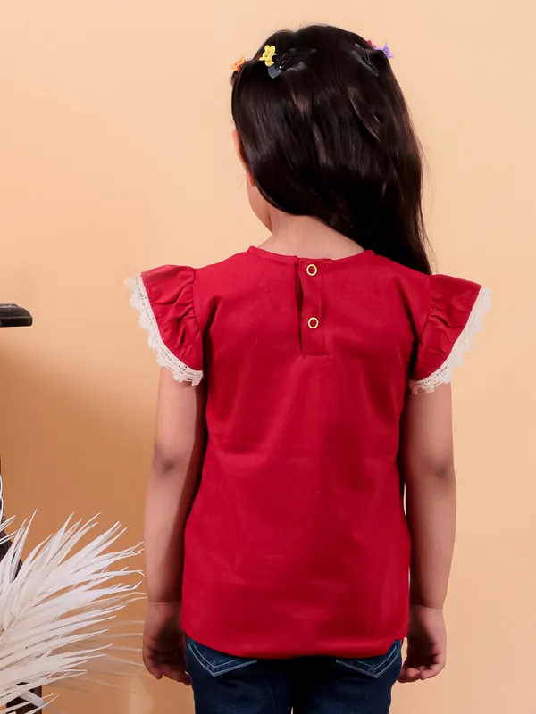 Maroon_Pure_Cotton_Girls_Top