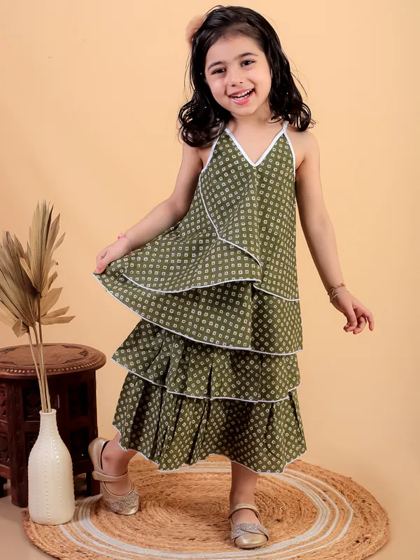 Green_Pure_Cotton_Printed_Top_And_Skirt_Set