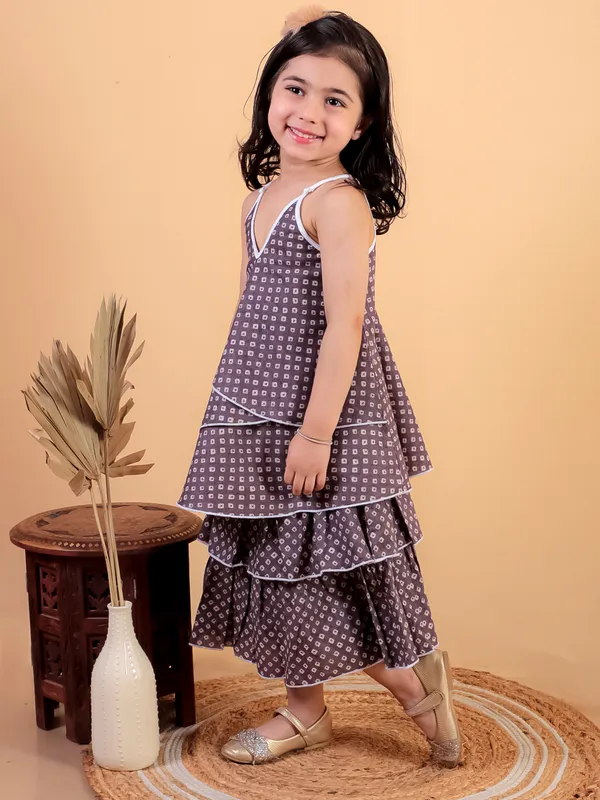 Voilet_Pure_Cotton_Printed_Top_And_Skirt_Set
