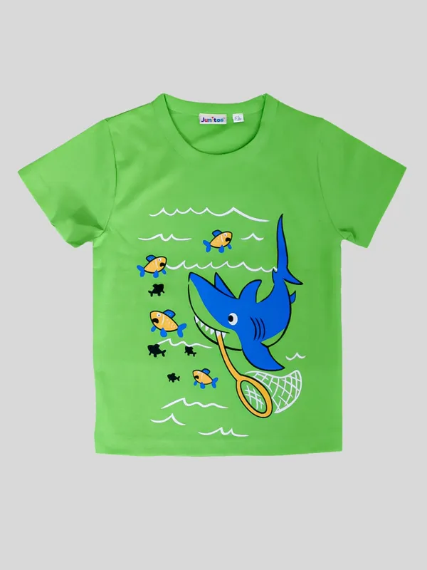 Green_Cotton_Whale_Printed_T-Shirt