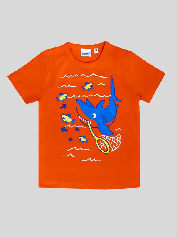 Orange_Cotton_Whale_Printed_T-Shirt