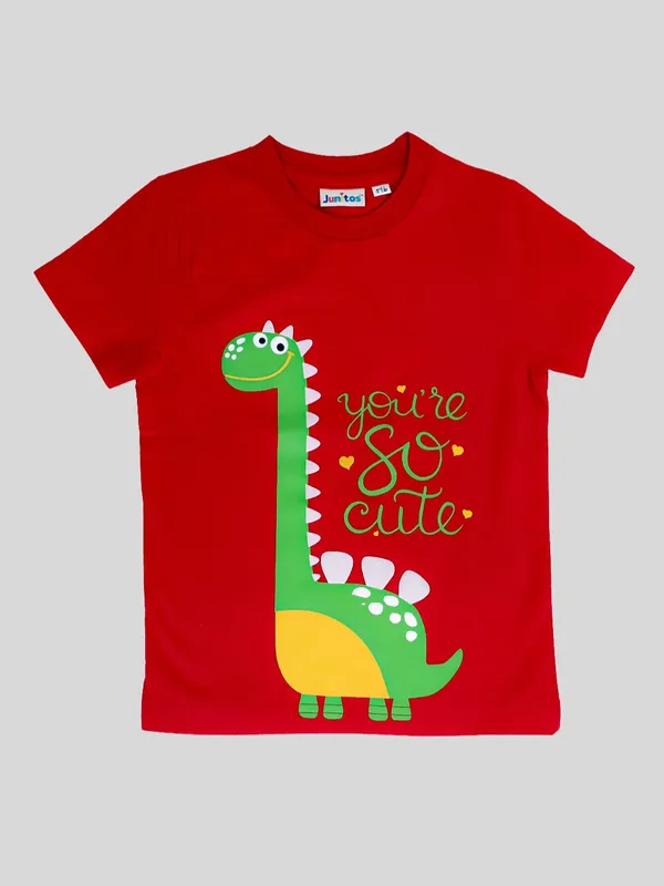 Red_Cotton_Dinosaur_Printed_T-Shirt