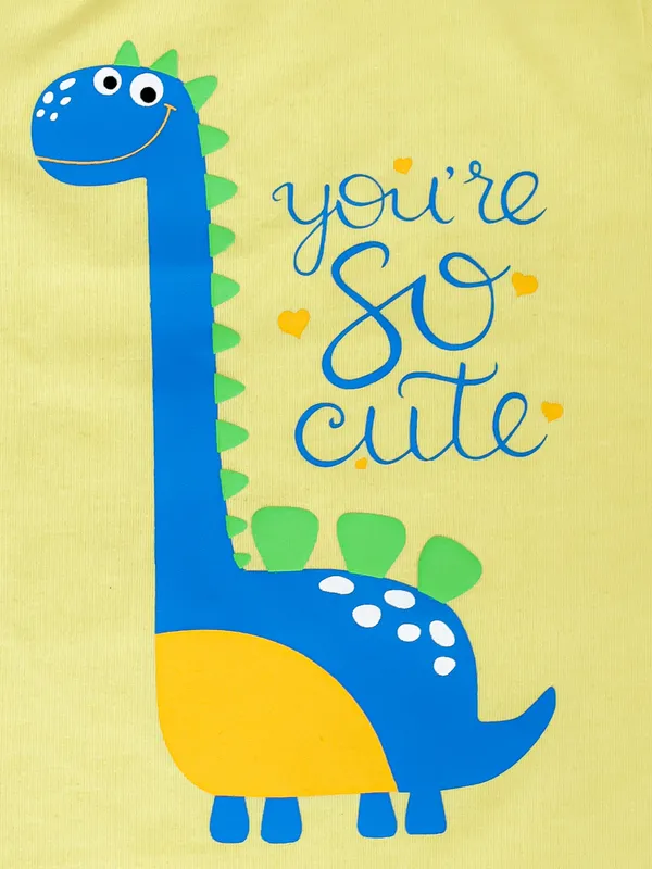 Yellow_Cotton_Dinosaur_Printed_T-Shirt