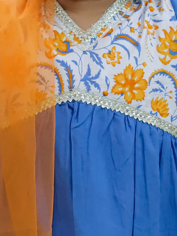 Blue_Cotton_Printed_Kurta_Pyjama_Set_With_Dupatta