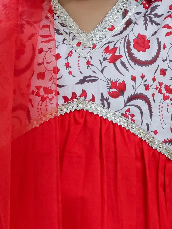 Red_Cotton_Printed_Kurta_Pyjama_Set_With_Dupatta