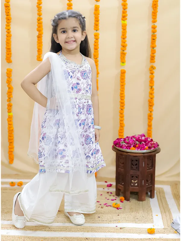 Purple_Floral_Printed_Regular_Pure_Cotton_Kurta_With_Sharara_&_With_Dupatta
