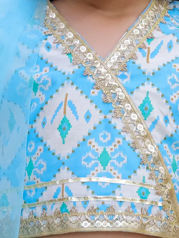 Blue_Ethnic_Motifs_Printed_Ready_To_Wear_Cotton_Lehenga_&_Blouse_With_Dupatta
