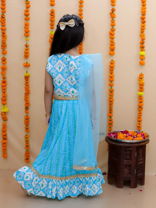 Blue_Ethnic_Motifs_Printed_Ready_To_Wear_Cotton_Lehenga_&_Blouse_With_Dupatta