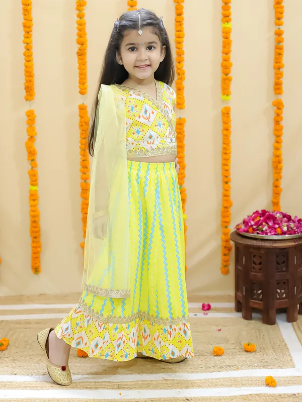 Yellow_Ethnic_Motifs_Printed_Ready_To_Wear_Cotton_Lehenga_&_Blouse_With_Dupatta