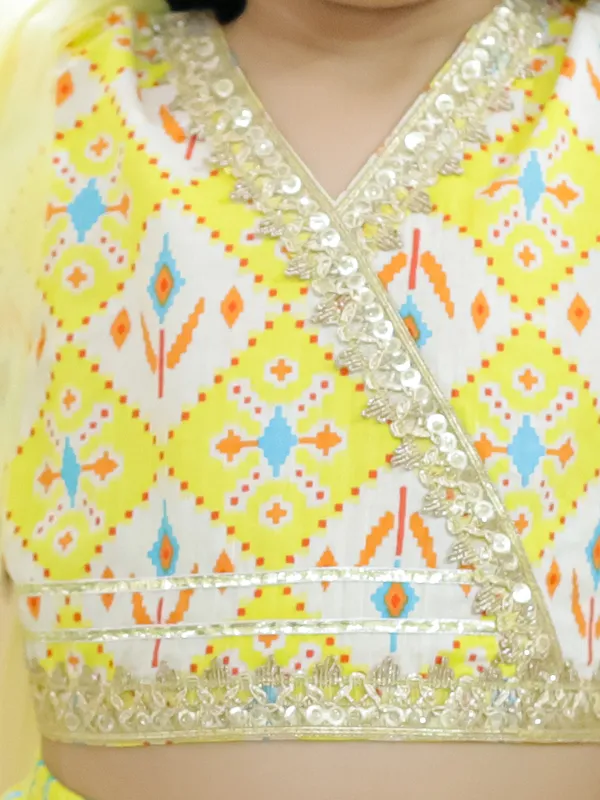 Yellow_Ethnic_Motifs_Printed_Ready_To_Wear_Cotton_Lehenga_&_Blouse_With_Dupatta