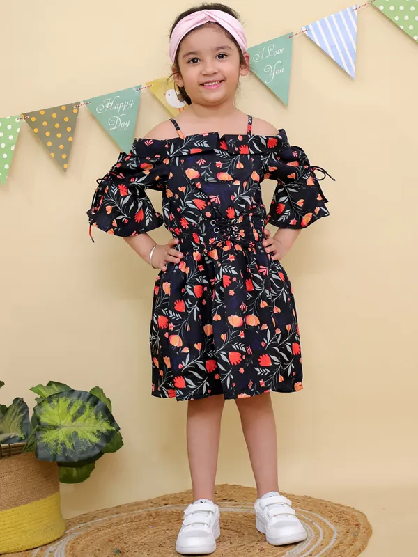 Black_Floral_Print_Bell_Sleeves_Cold_Shoulder_Dress