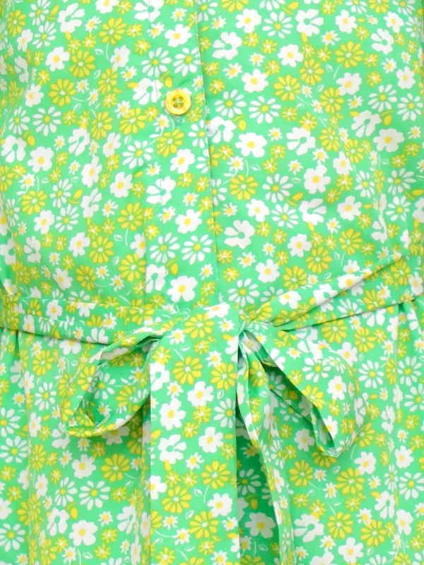 Green_Floral_Print_Tiered_Design_With_Tie_Details_Short_Sleeve_Shirt_Dress