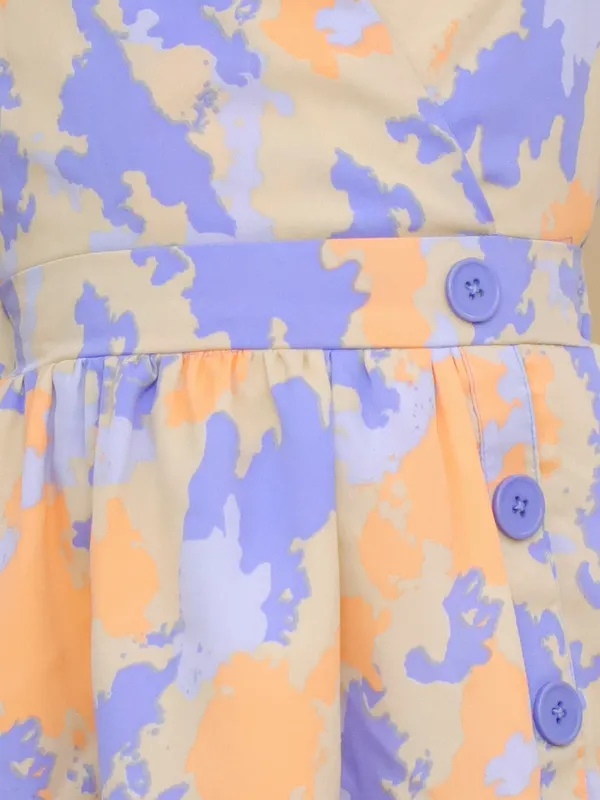 Orange_&_Purple_Floral_Print_Wrap_Long_Sleeve_Dress