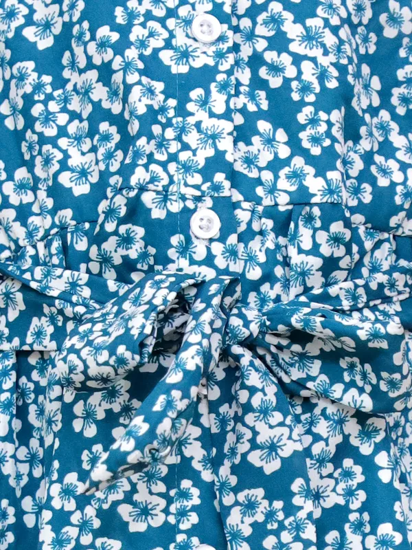 Blue_&_White_Floral_Print_Full_Sleeves_Shirt_Dress