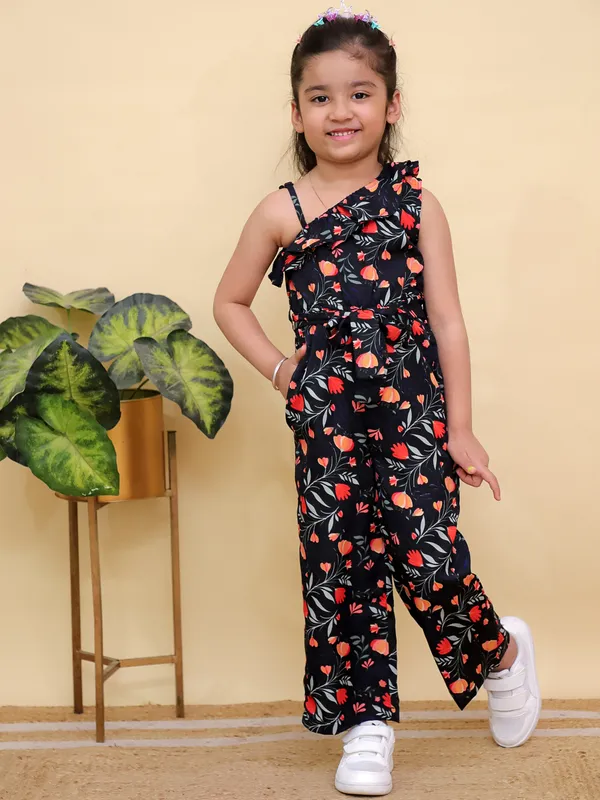 Black_Floral_Print_Sleeveless_Jumpsuit